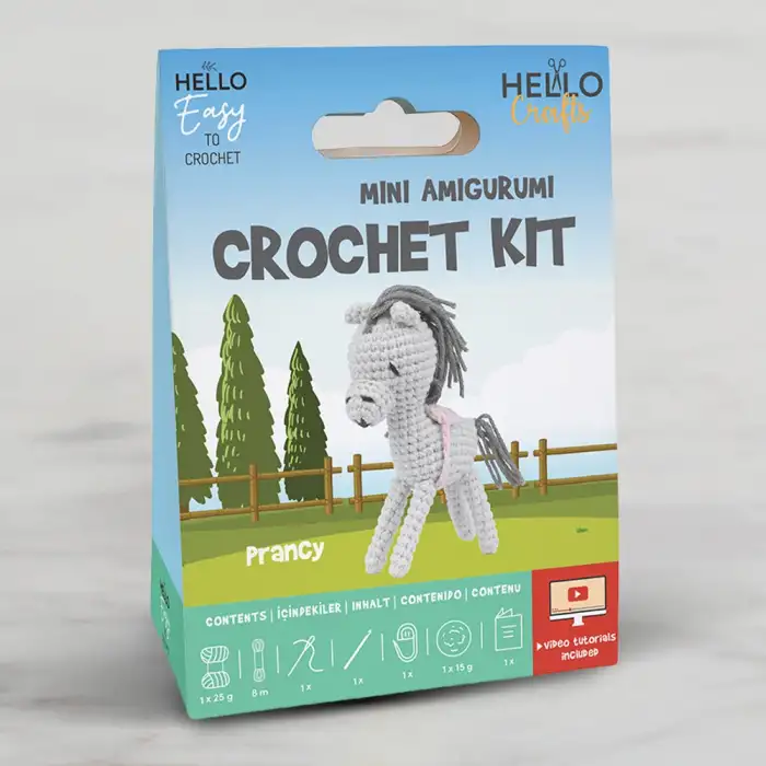 HELLO CRAFTS TIĞ İŞİ MİNİ AMİGURUMİ KİTİ-PRANCY
