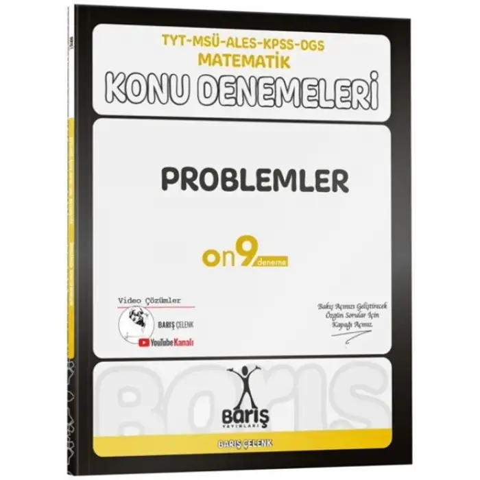 Barış Yayınları TYT MSÜ ALES KPSS DGS Matematik Problemler Konu Denemeleri