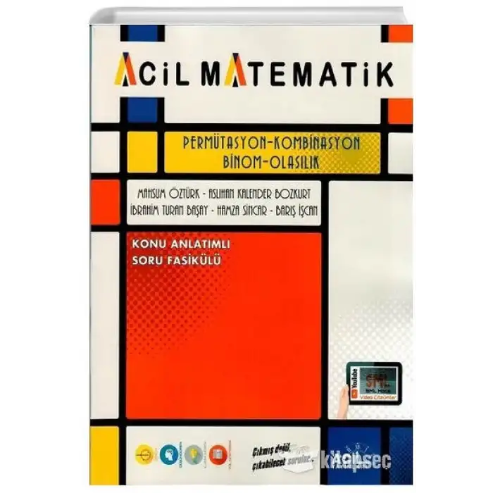 Acil Yayınları YKS Acil Matematik Permütasyon Kombinasyon Binom Olasılık