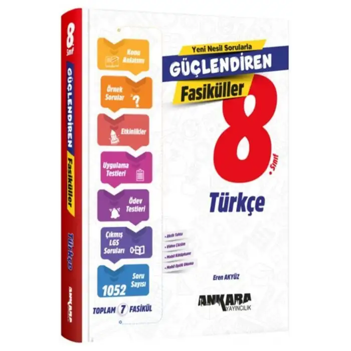 Ankara Yayıncılık 8. Sınıf Türkçe Güçlendiren Fasiküller