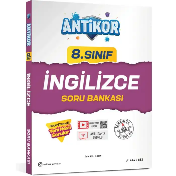 ANTİKOR 8.SINIF İNGİLİZCE BANKASI SORU BANKASI