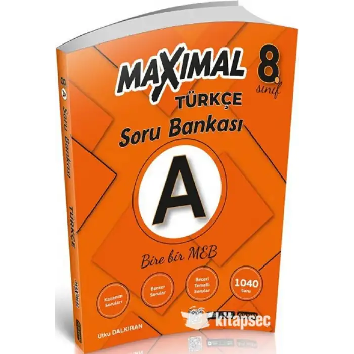 Artı Zeka Yayınları 8. Sınıf Türkçe A Maximal Soru Bankası