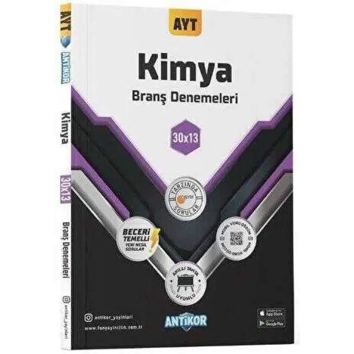 AYT KİMYA BRANŞ DENEMELERİ 30*13