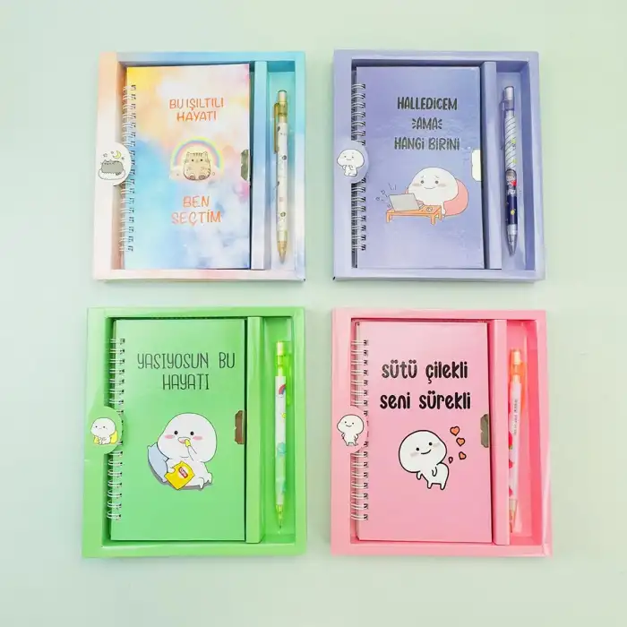 BAM HN-021 TÜRKÇE MOTTOLU KİLİTLİ DEFTER