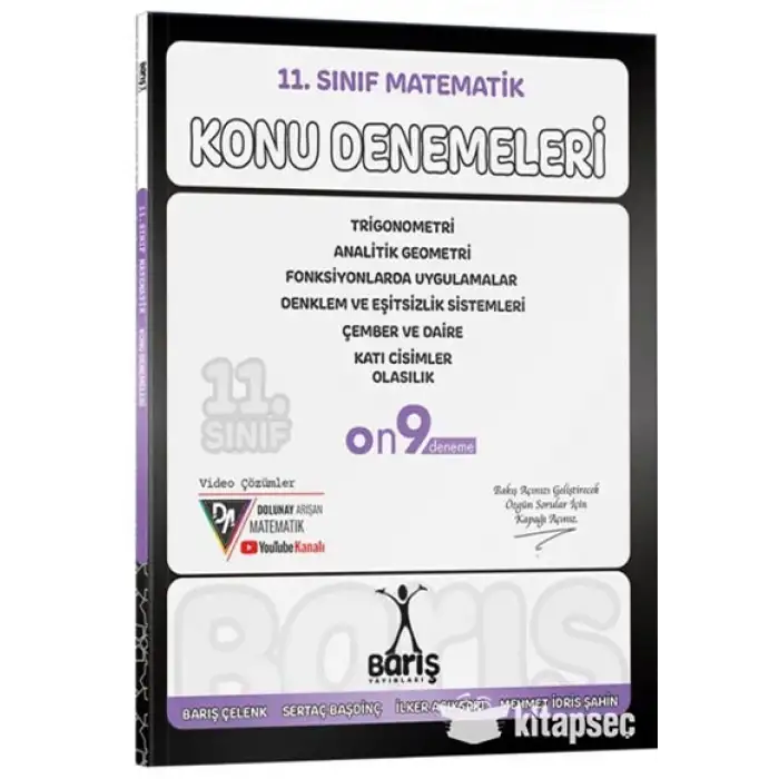Barış Yayınları 11. Sınıf Matematik Konu Denemeleri