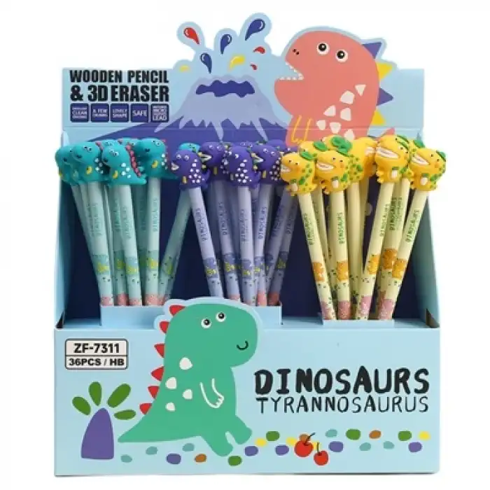 BU-BU 3D SİLGİ BAŞLIKLI KURŞUN KALEM DİNAZOR