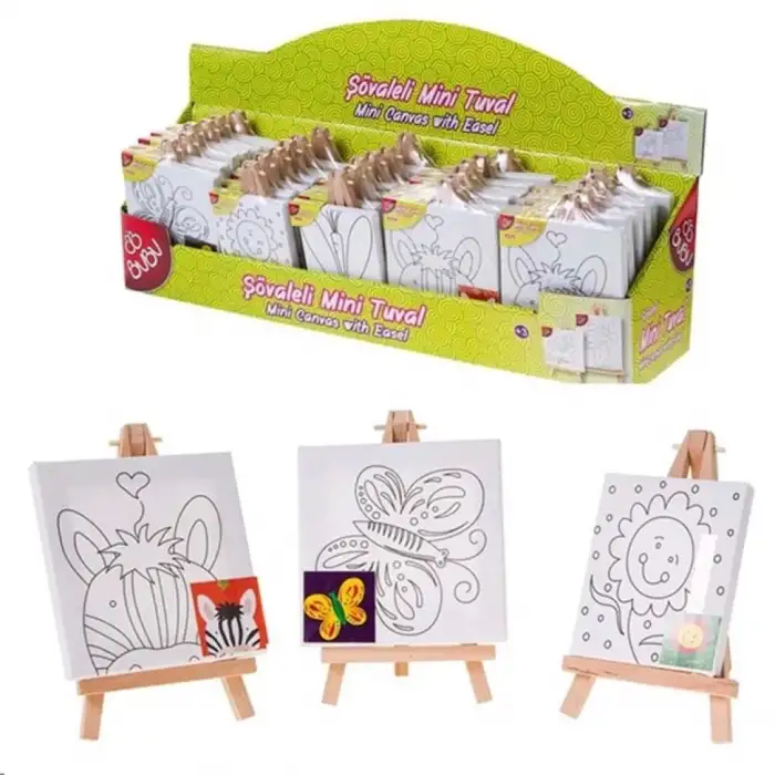 BU-BU MİNİ ŞÖVALELİ TUVAL SETİ 15x20 CM