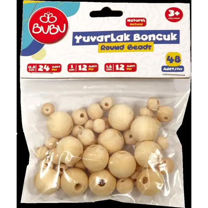 BU-BU YUVARLAK NATURAL BONCUK KARIŞIK BUBU-HS0034