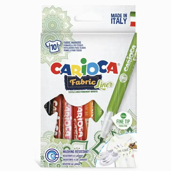 CARIOCA KUMAŞ BOYA KALEMİ FINE 10 LU 42909