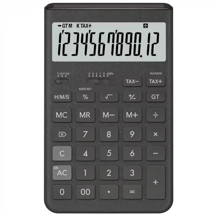 CASIO HESAP MAKİNESİ MASAÜSTÜ JT-200T-GY-W-DP 12 HANE