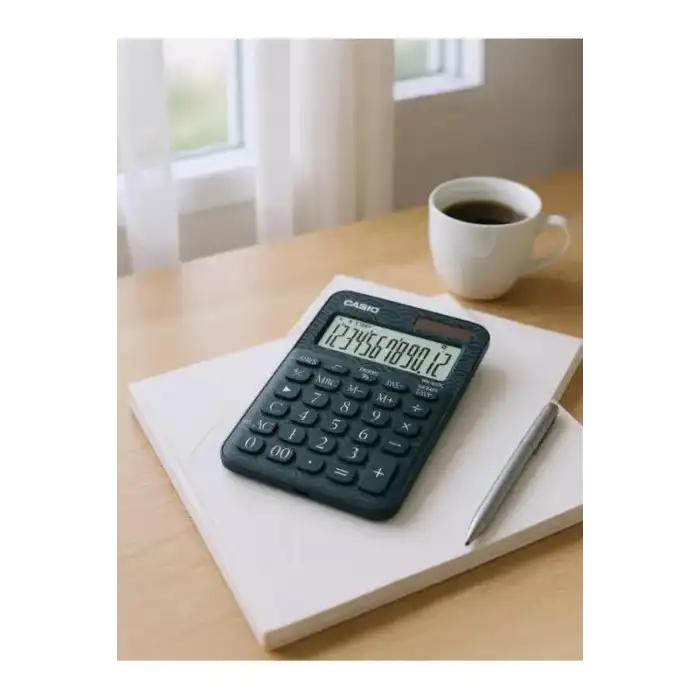 CASIO HESAP MAKİNESİ MASAÜSTÜ MS-20UC-JBU 12 HANE