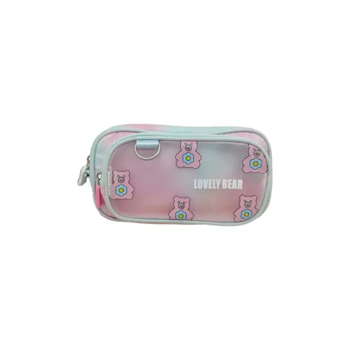 CHIMOLA KALEM ÇANTASI RAINBOW AYICIK SARI-PEMBE (B25B6293) CHM-KC0037