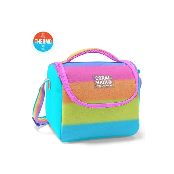 Coral High Kids Renkli Çizgili Thermo Beslenme Çantası 11786