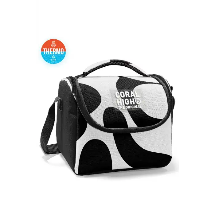 Coral High Kids Siyah Beyaz Desenli Thermo Beslenme Çantası 22787