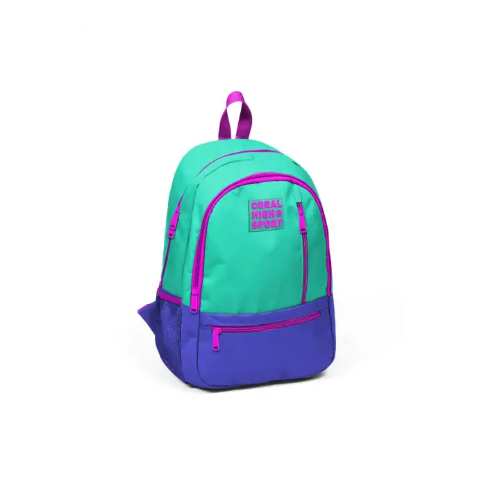 CORAL HIGH SPORT SU YEŞİLİ LAVANTA DÖRT BÖLMELİ SIRT ÇANTASI 23460