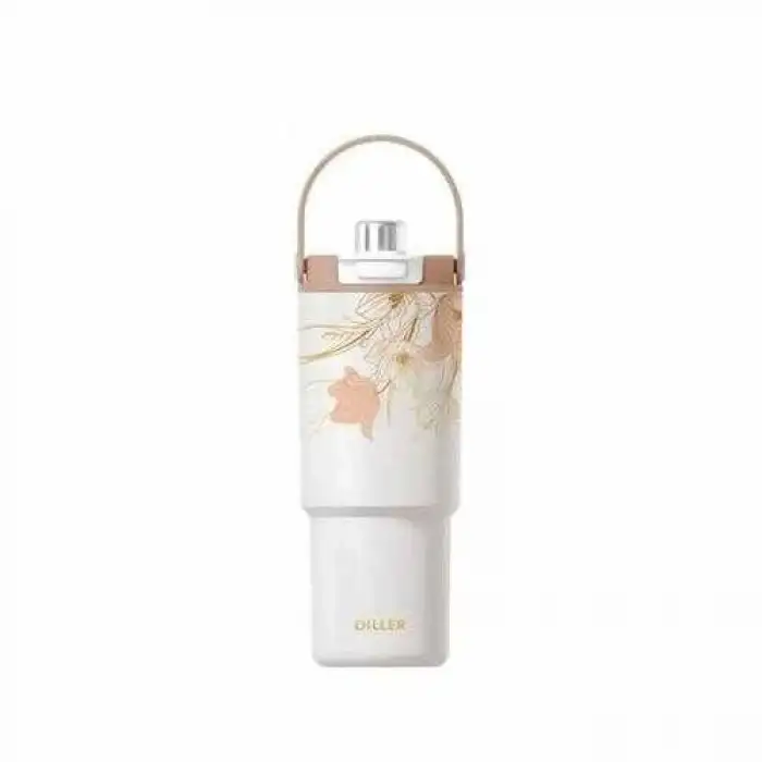 DİLLER PASLANMAZ ÇELİK DESENLİ TERMOS 900ML 2
