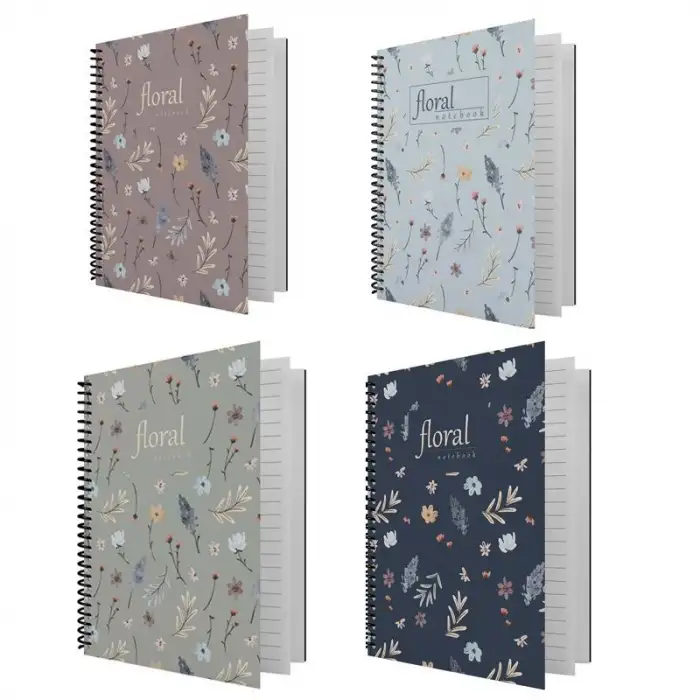 DİLMAN DEFTER FLORAL 19x26 60YP KARELİ