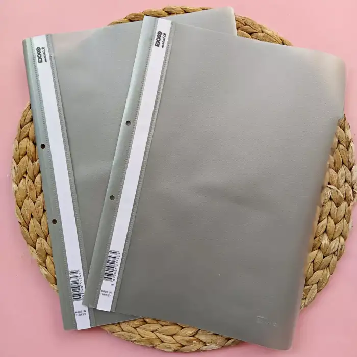 EXXO TELLİ DOSYA A4 GRİ