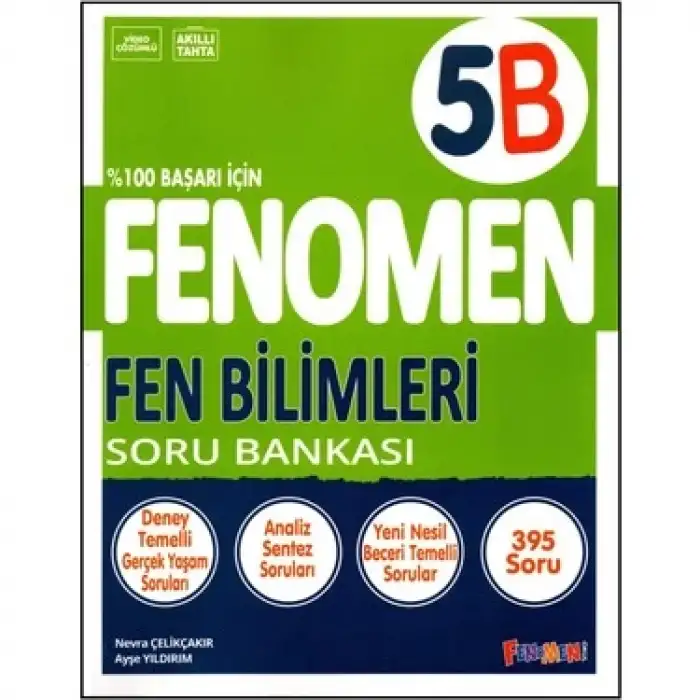 Fenomen Kitap 5. Sınıf Fen Bilimleri B Soru Bankası