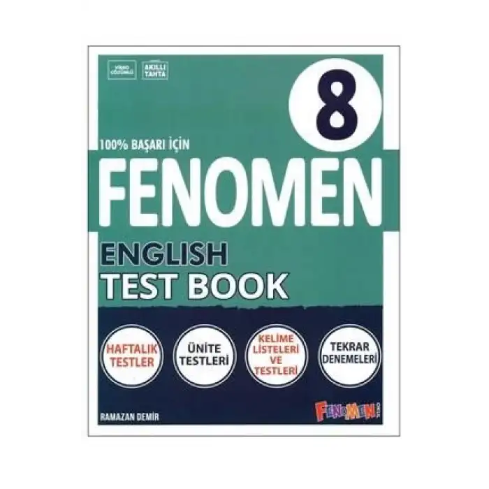 Fenomen Kitap 8. Sınıf Fenomen English Test Book Gama Yayınları