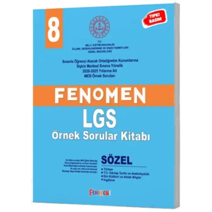 FENOMEN LGS MEB ÖRNEK SORULAR SÖZEL