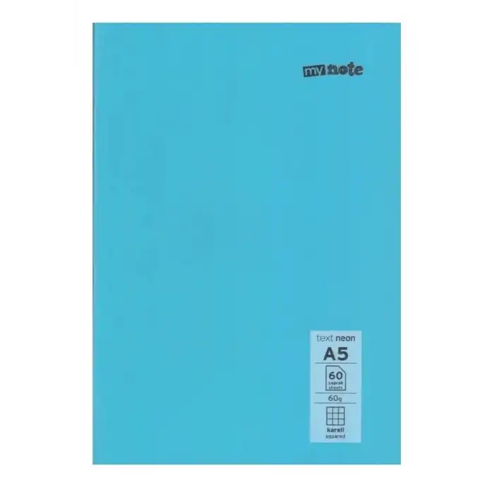 FLEX NEON DEFTER A5 PP KAPAK SPİRALLİ 60 YP ÇİZGİLİ