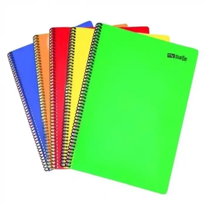 FLEX NEON DEFTER A5 PP KAPAK SPİRALLİ 80 YP ÇİZGİLİ