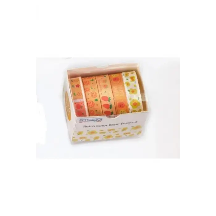 GIPTA RENKLİ BANT DEESING 10 MM x 2 MM 5 Lİ SET K8905