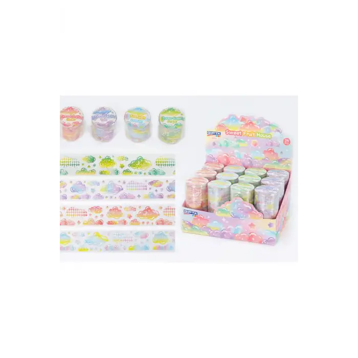 GIPTA STICKER BANT DECORATION 4.8 CM x 1.75 MT 4 TASARIM MIX K8908