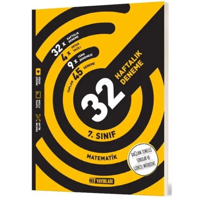 HIZ 7.SINIF MATEMATİK 32 HAFTALIK KAZANIM DENEMELERİ