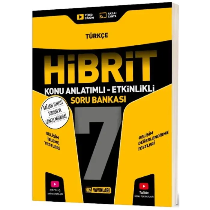HIZ YAYINLARI 7.SINIF HİBRİT TÜRKÇE SORU BANKASI