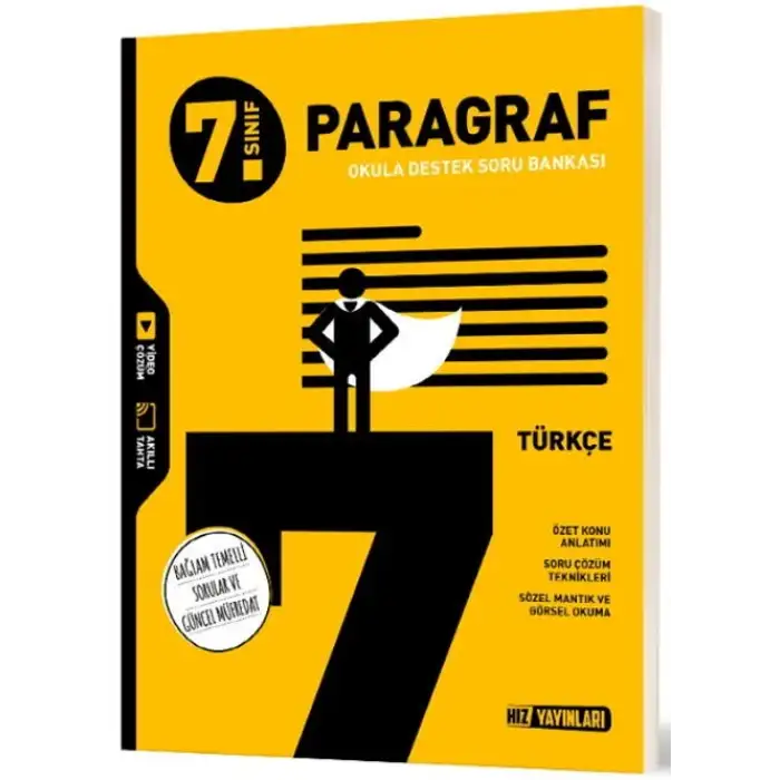 HIZ YAYINLARI 7.SINIF TÜRKÇE PARAGRAF SORU BANKASI