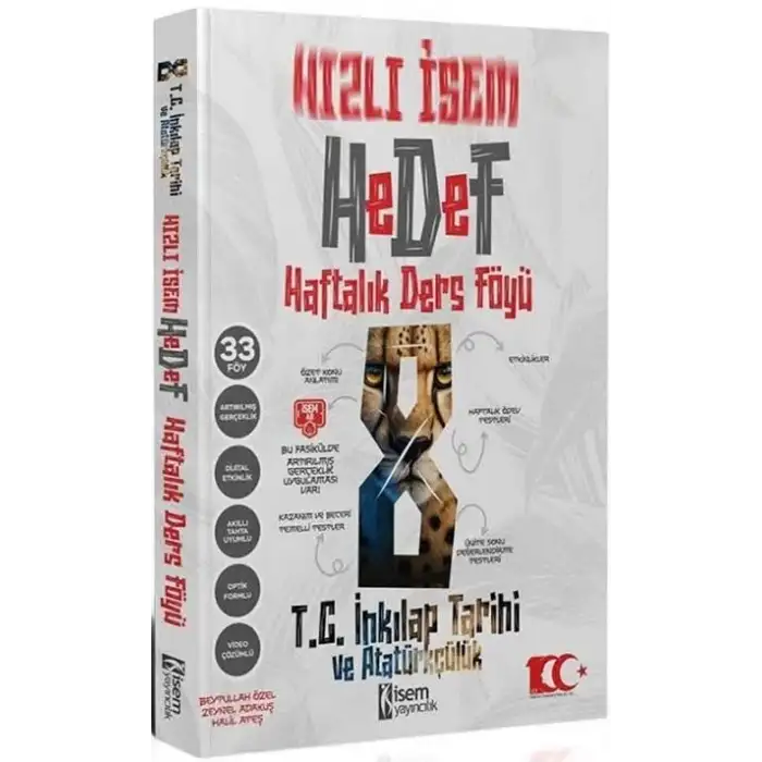 İSEM YAYINLARI 8.SINIF İNKILAP HEDEF HAFTALIK DERS FÖYÜ