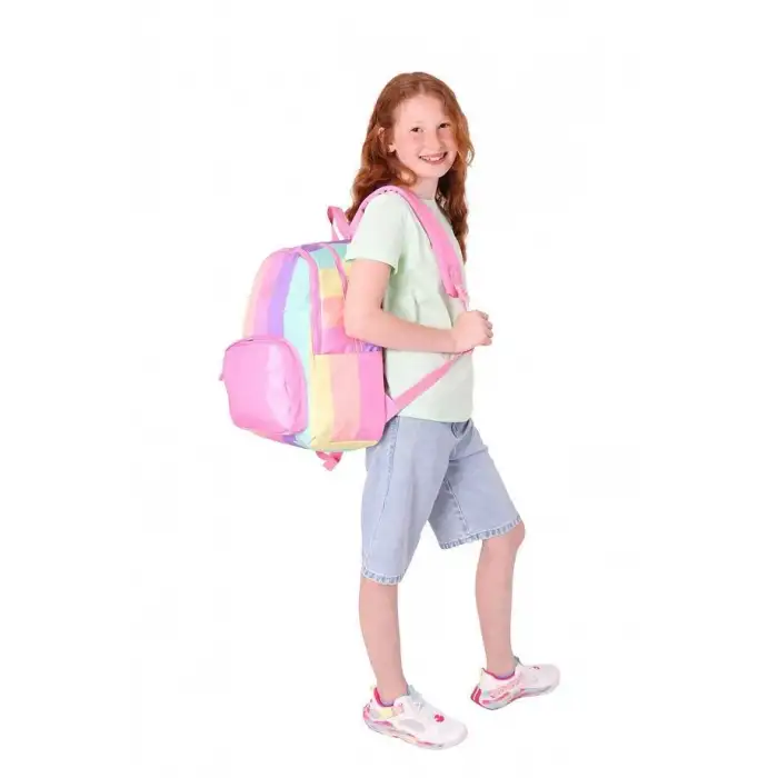 KAUKKO RAİNBOW SIRT ÇANTASI (LİNE PİNK) K1802
