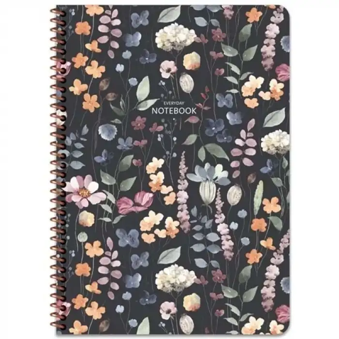 KESKİN A4 80 YP.KARE. KARTON KP.SPR.ÇİÇEK DEFTER