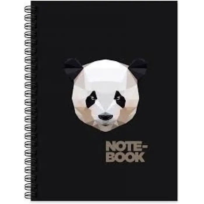 KESKİN DEFTER JUNGLE PANDA 17x24 SERT KAPAK SPİRALLİ 100 YP. ÇİZGİLİ