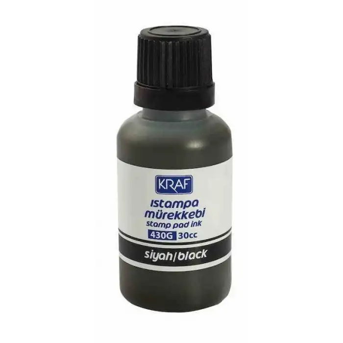 KRAF ISTAMPA MÜREKKEBİ 30CC SİYAH 430G