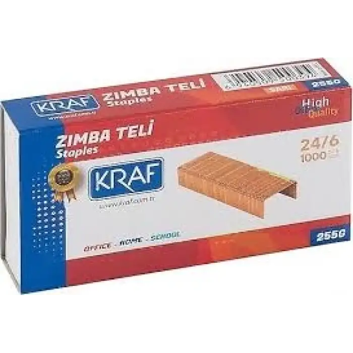 KRAF ZIMBA TELİ 24/6 SARI 1000 Lİ 255G