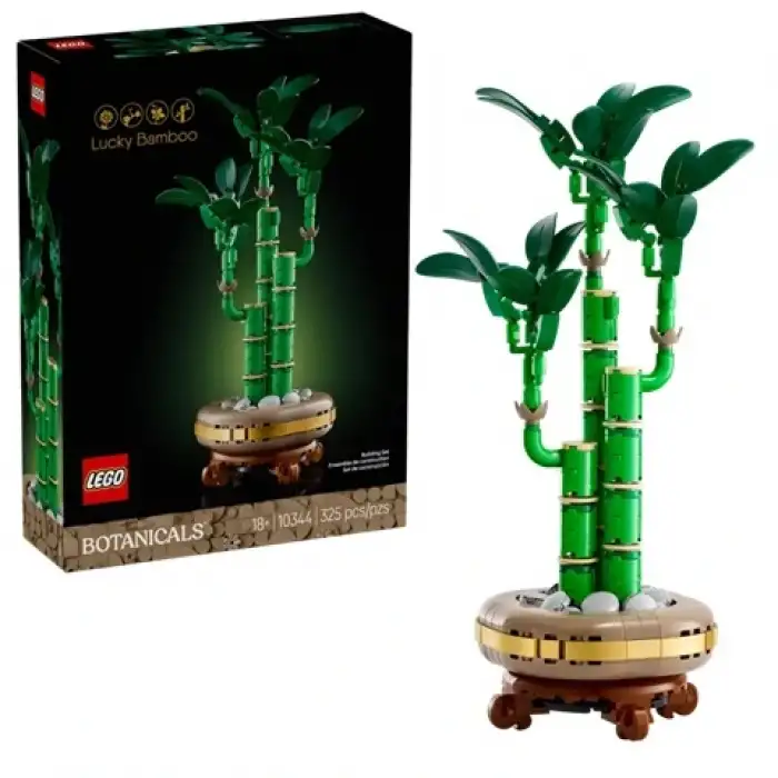 LEGO Botanicals Şans Bambusu 10344 - Doğasever Yetişkinler için Dekoratif Bitki Yapım Seti (325 Parça)