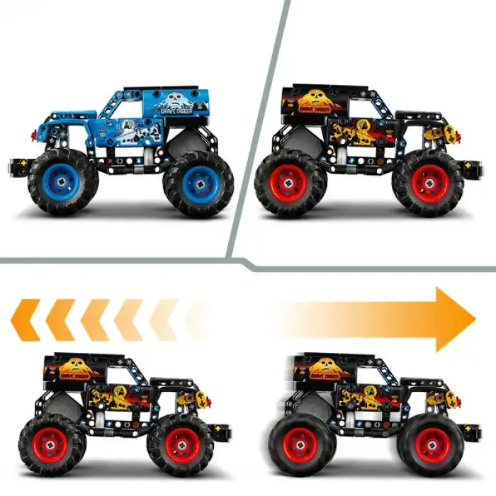 LEGO MONSTER JAM GRAVE DIGGER ATES VE BUZ