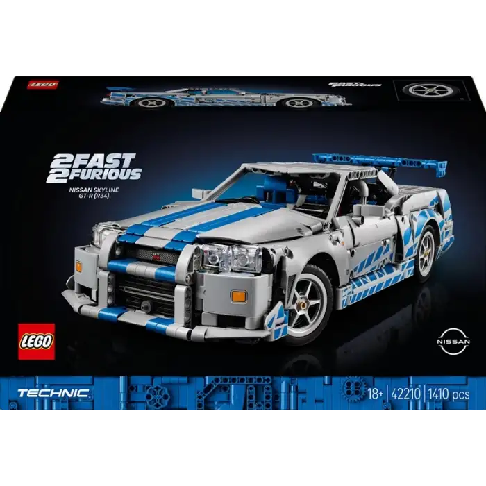 LEGO Technic Daha Hızlı Daha Öfkeli Nissan Skyline GT-R (R34) Araba 42210