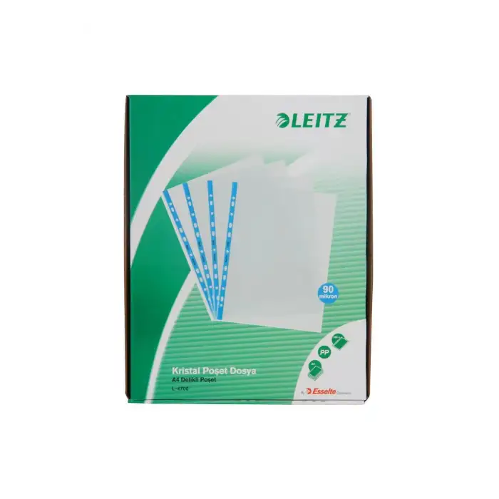 LEITZ POŞET DOSYA A4 100 LÜ KRİSTAL L-4700 MAVİ