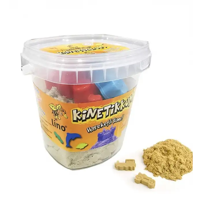 LİNO KİNETİK KUM NATUREL 500 GR KOVA 3 ADET KALIP