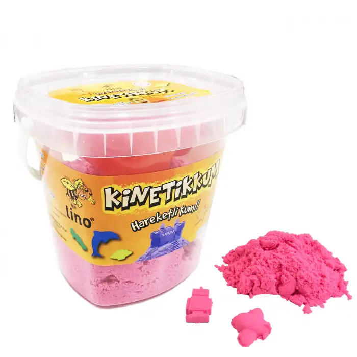 LİNO KİNETİK KUM PEMBE 500 GR KOVA 3 ADET KALIP