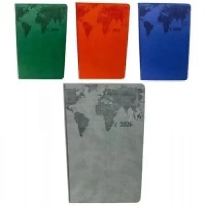 LİZ AJANDA THERMO DERİ KAPAK HARİTA BASKILI