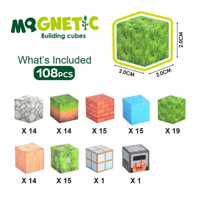 Magnetic Building Cubes 108 Pieces Ch1323