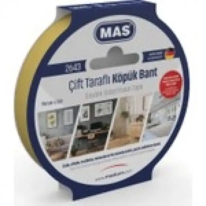 MAS ÇİFT TARAFLI KÖPÜK BANT 19MM X 5M 2643