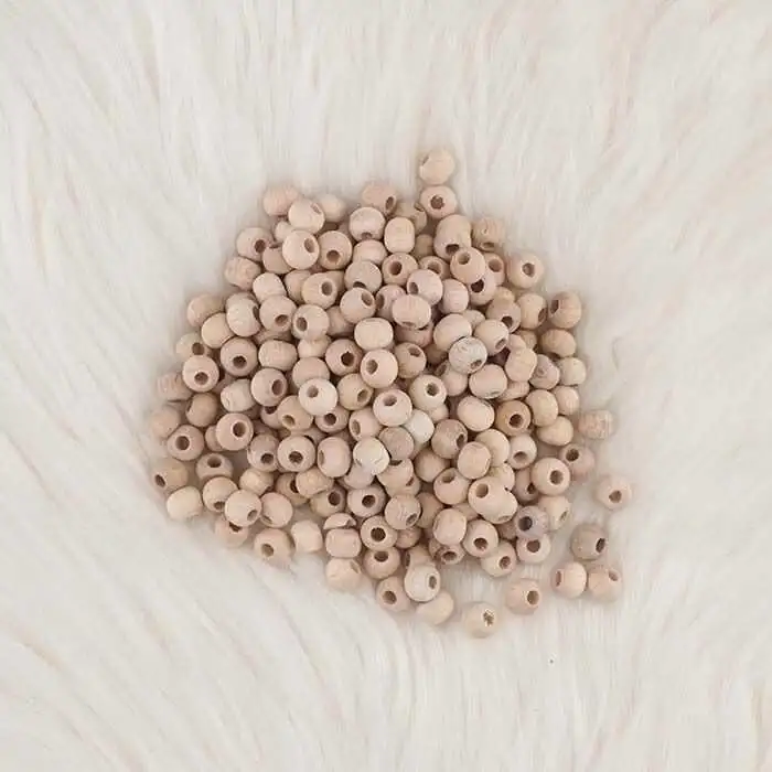 MİSYON AHŞAP BONCUK RENKLİ 8MM 24LÜ