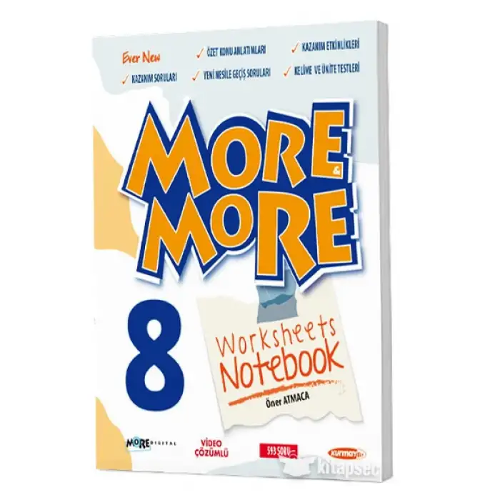 MORE MORE 8 WORKSHEETS NOTEBOOK