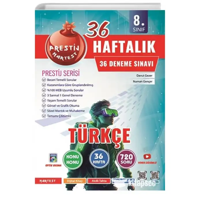 NAR TEST 8.SINIF HAFTALIK TÜRKÇE DENEMELERİ